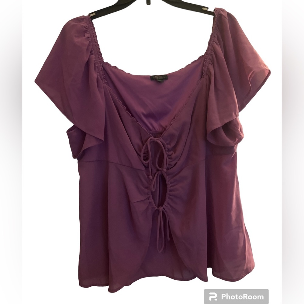 Wild fable  purple flowy top